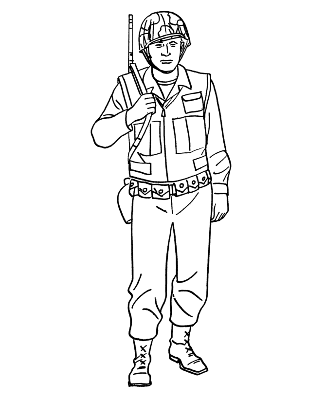 two army men Colouring Pages