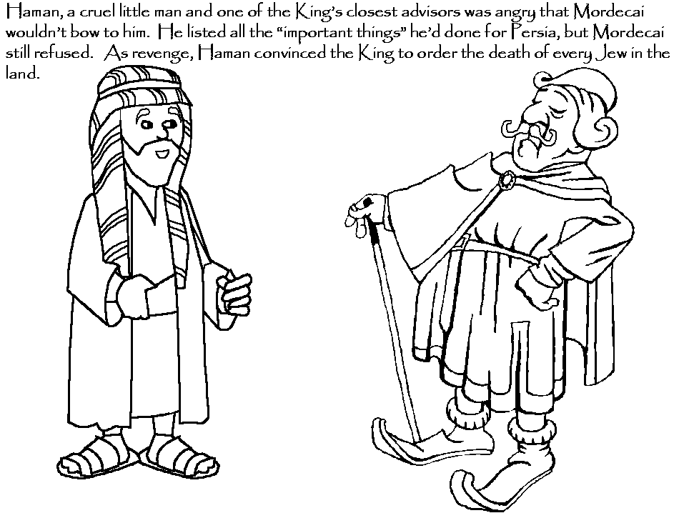 Page 6 of the Story of Esther, coloring book