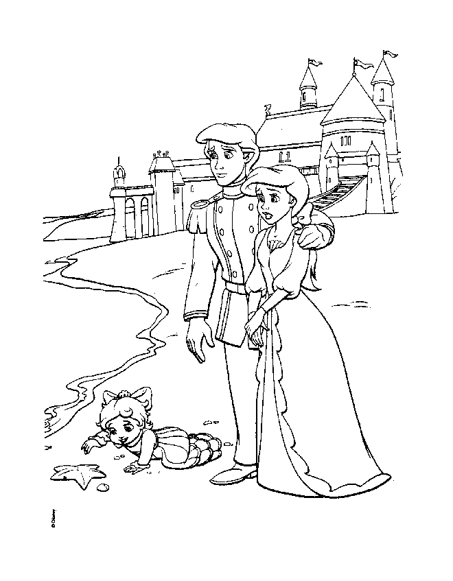 little mermaid 2 melody Colouring Pages (page 2)