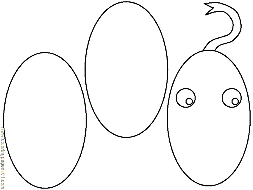 Coloring Pages B Snake Ovals 1 (Architecture > Shapes) - free 