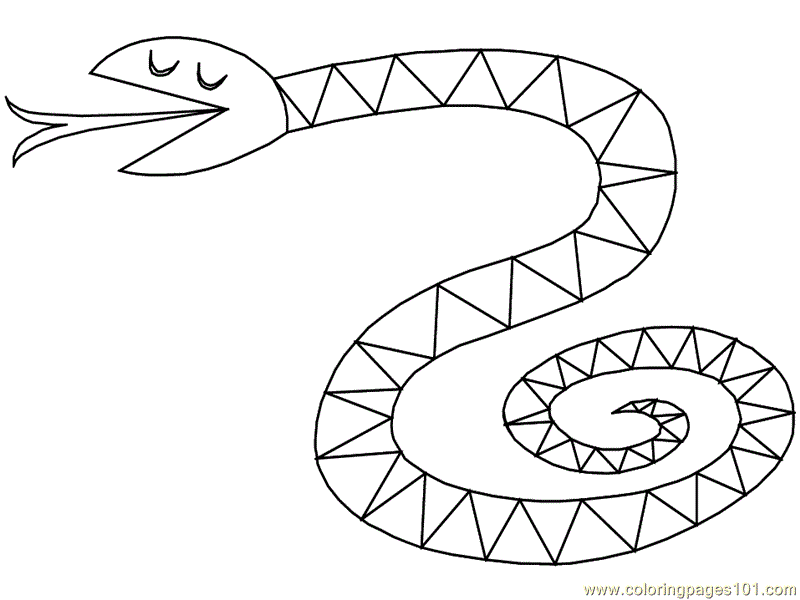 Coloring Pages Snake (Reptile > Snake) - free printable coloring 