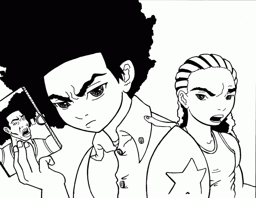 Boondocks Coloring Pages.