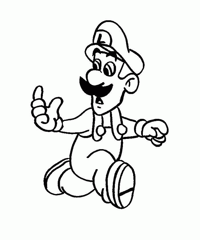 Luigi and Mario Bros Coloring Pages Mario-bros-coloring-page-4 