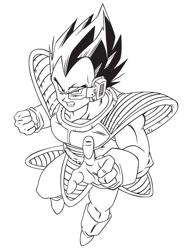 Dragon Ball Z Vegeta Coloring Pages - Coloring Home