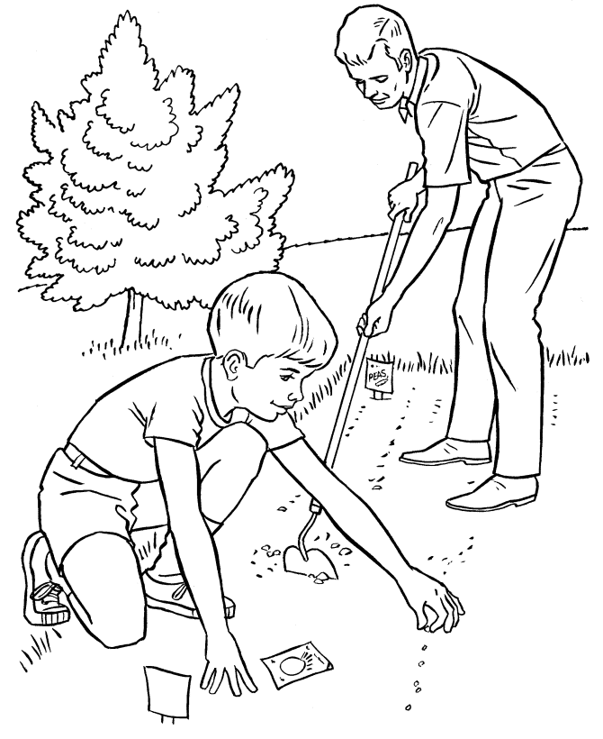 Gardener Colouring Pages