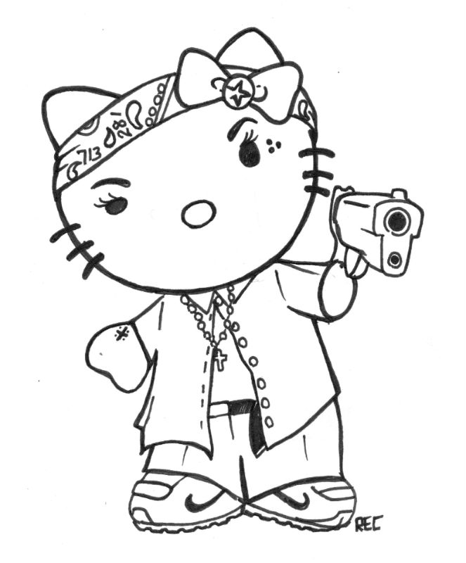Drawings Gangster (Characters) – Printable coloring pages