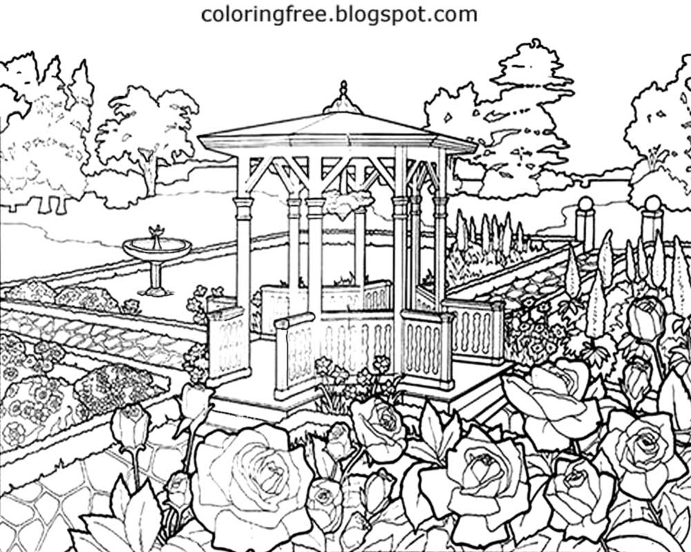 Free Coloring Pages Printable Pictures To Color Kids Drawing ideas:  Beautiful Garden Coloring Pages For Adults Printable Drawing Ideas