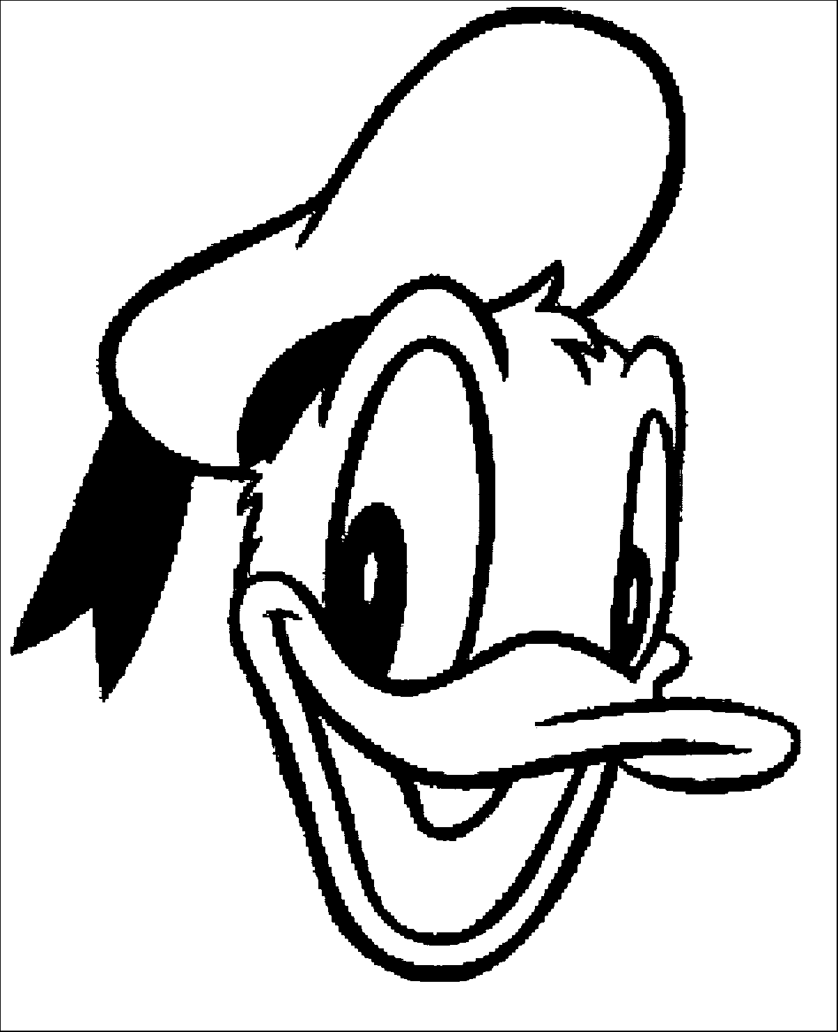 Donald Duck Face Donald Duck Coloring Page | Wecoloringpage
