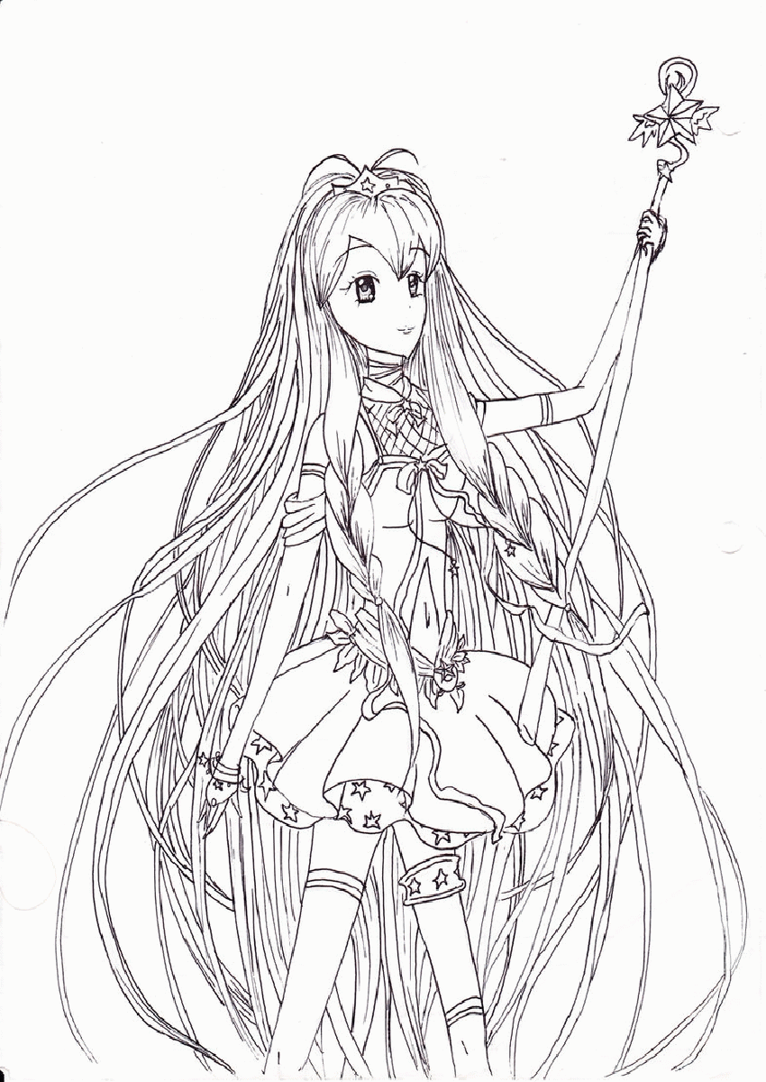 Anime Princess Coloring Pages   Coloring Home