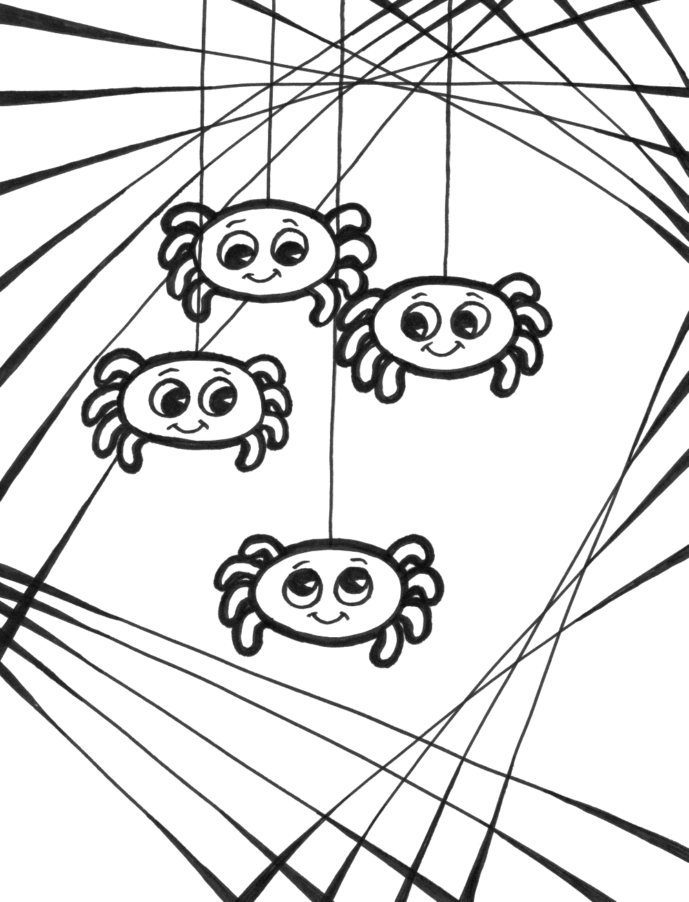 Halloween Spider Web Coloring Page - Get Coloring Pages