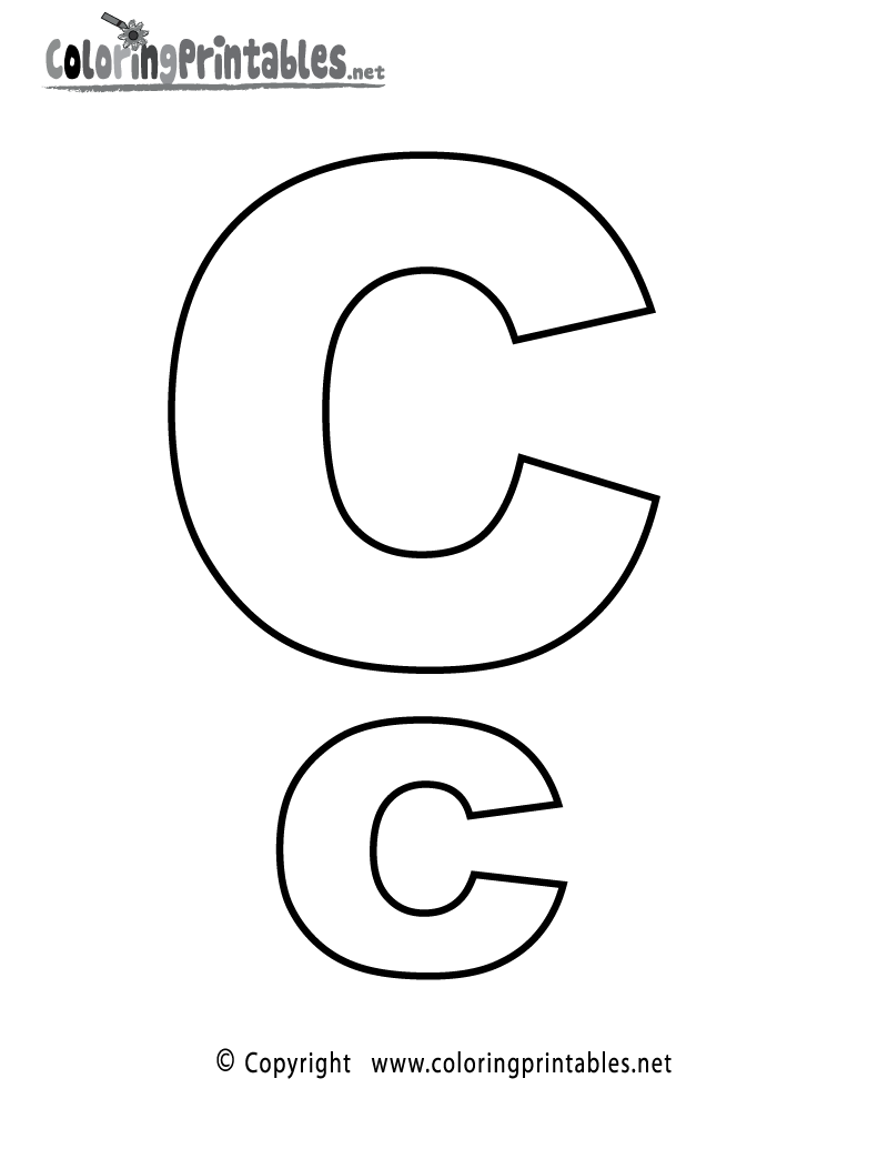Alphabet Letter C Coloring Page - A Free English Coloring Printable