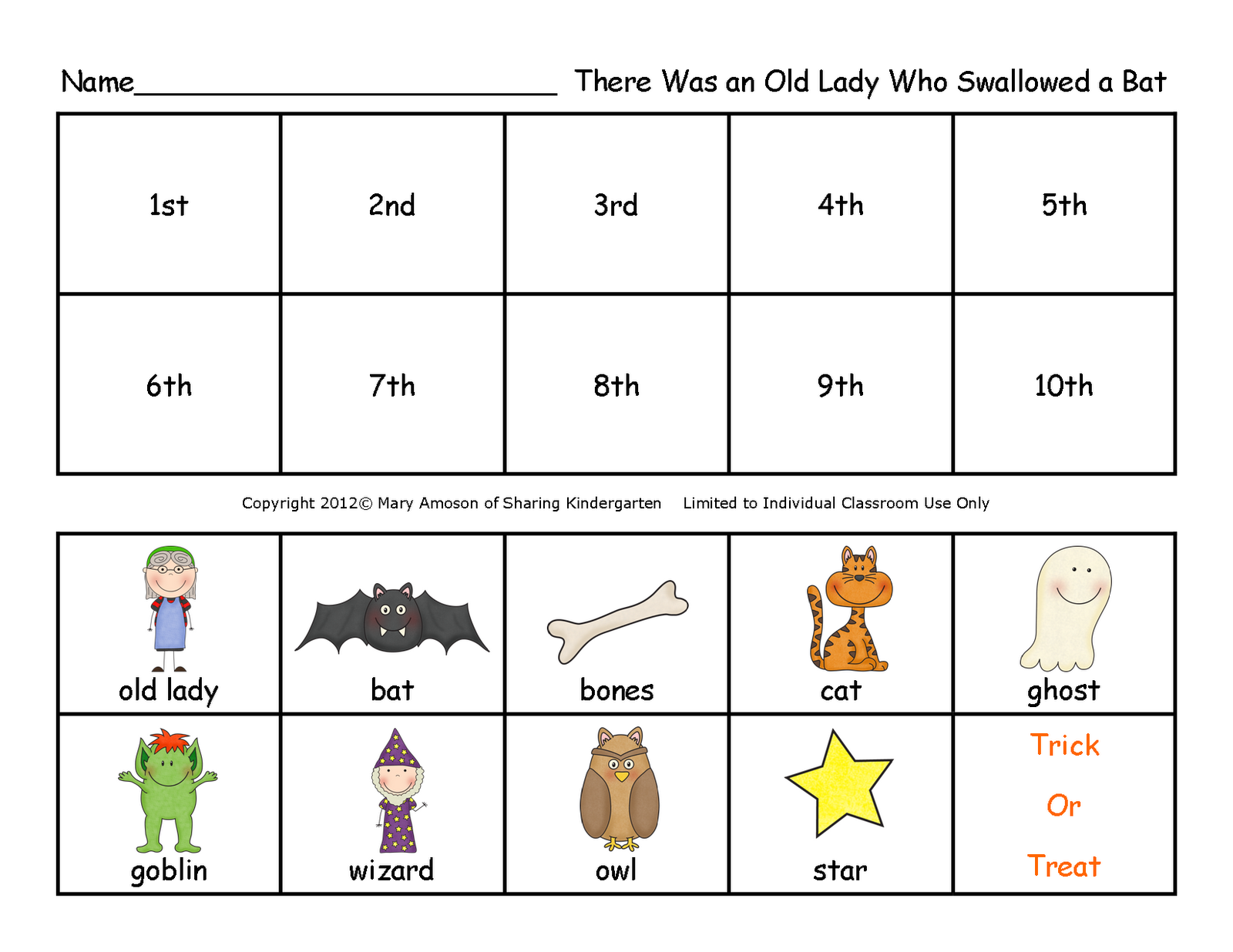 Freebielicious: There Was an Old Lady Who Swallowed a Bat Freebie