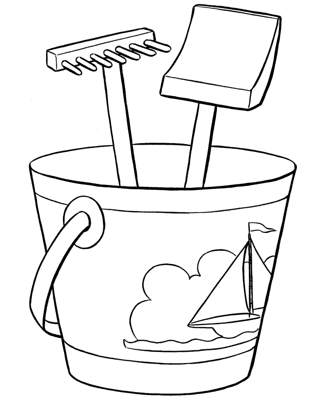 Pail Coloring Page - Coloring Pages for Kids and for Adults