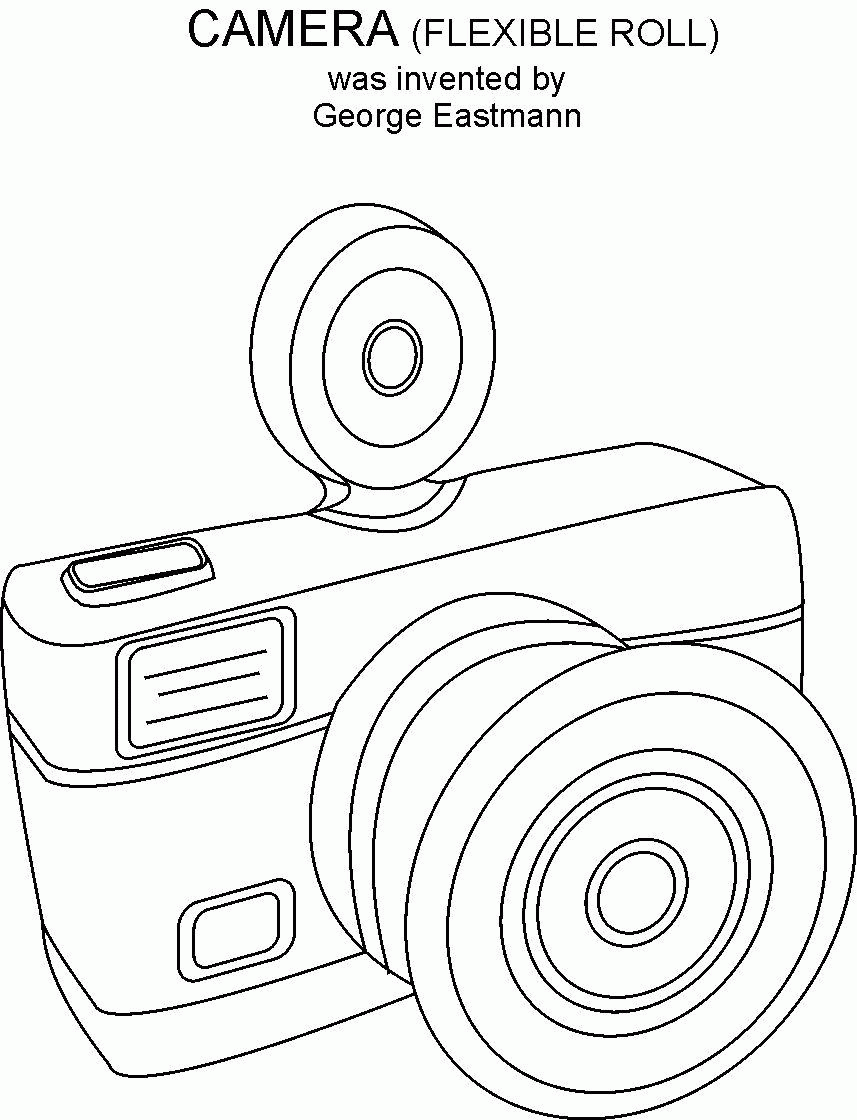 Camera Coloring - Coloring Pages for Kids and for Adults