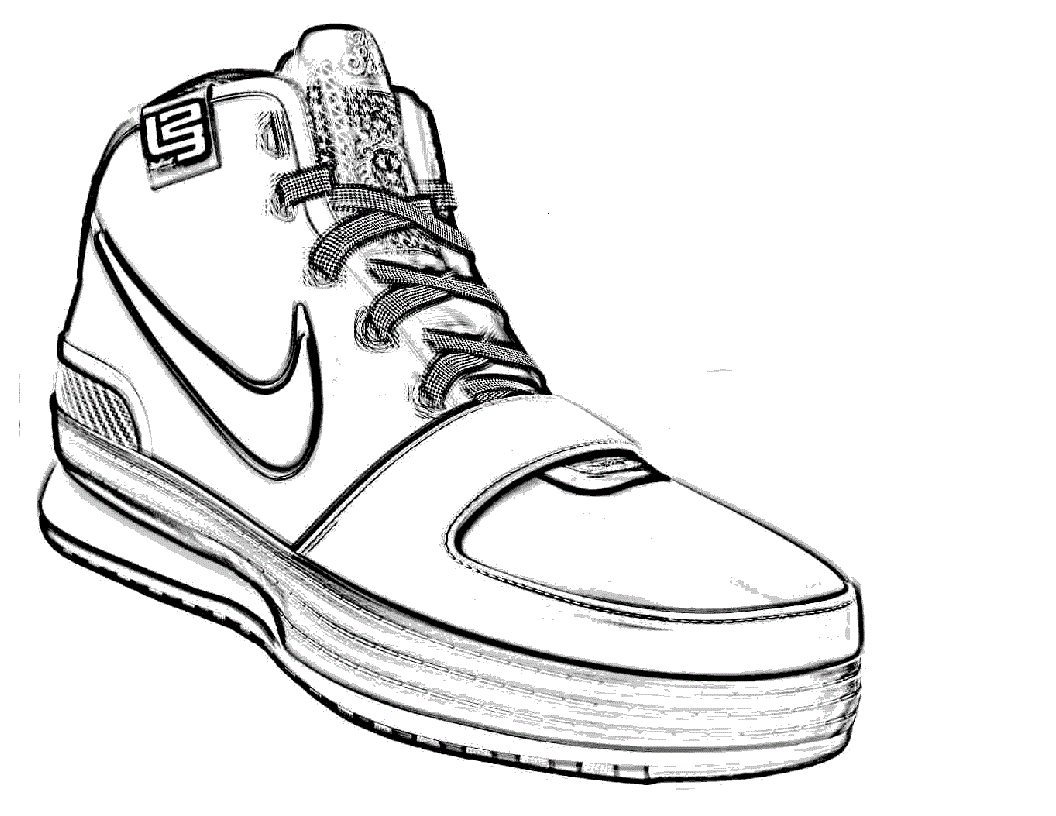 Tennis Shoes Coloring Pages Coloring Home