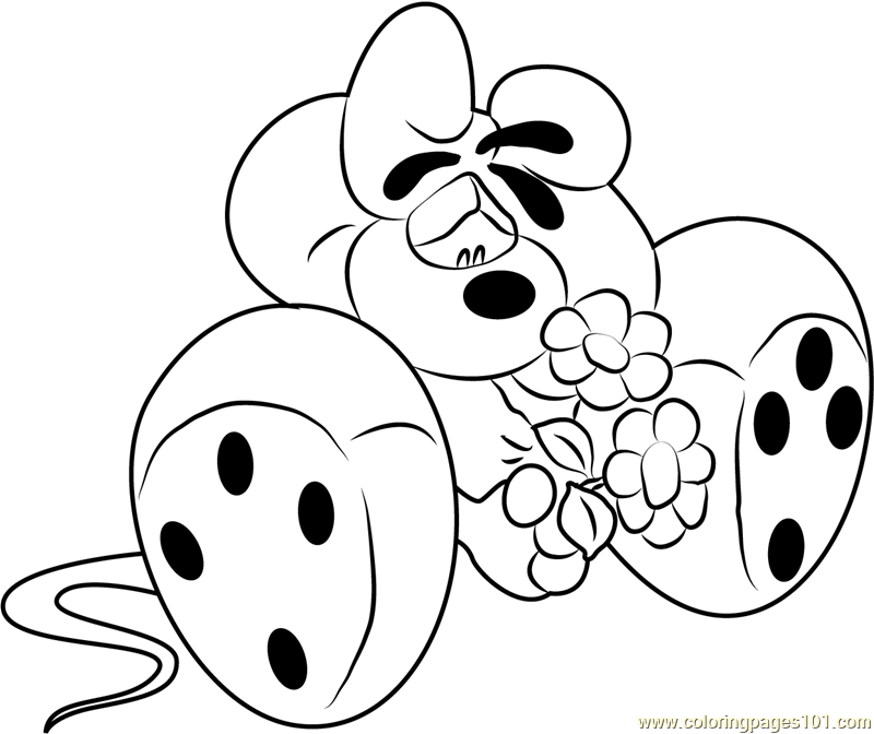Diddlina Taking Flower Coloring Page - Free Diddlina Coloring ...