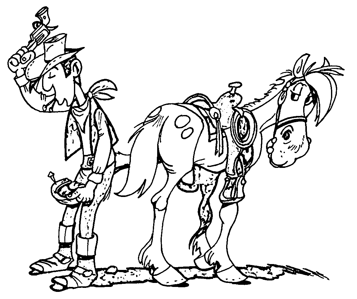 Lucky Luke Coloring Pages | Wecoloringpage