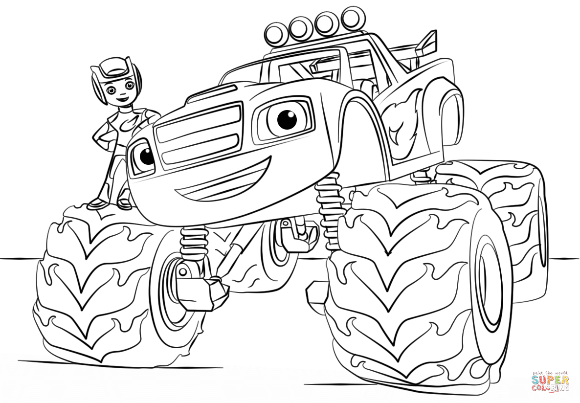 Blaze Monster Truck coloring page | Free Printable Coloring Pages