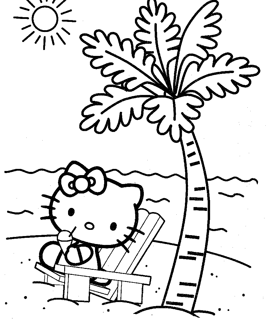 Download Hello Kitty Cupcake Coloring Page. Kitty Enjoys A Bubble ...