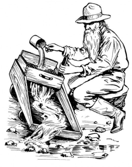 Clip art free, Gold rush and Coloring pages