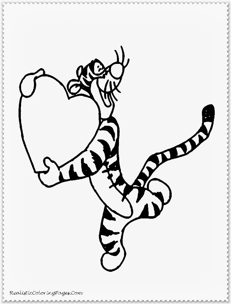 Valentine Cartoon Coloring Pages Disney | Realistic Coloring Pages