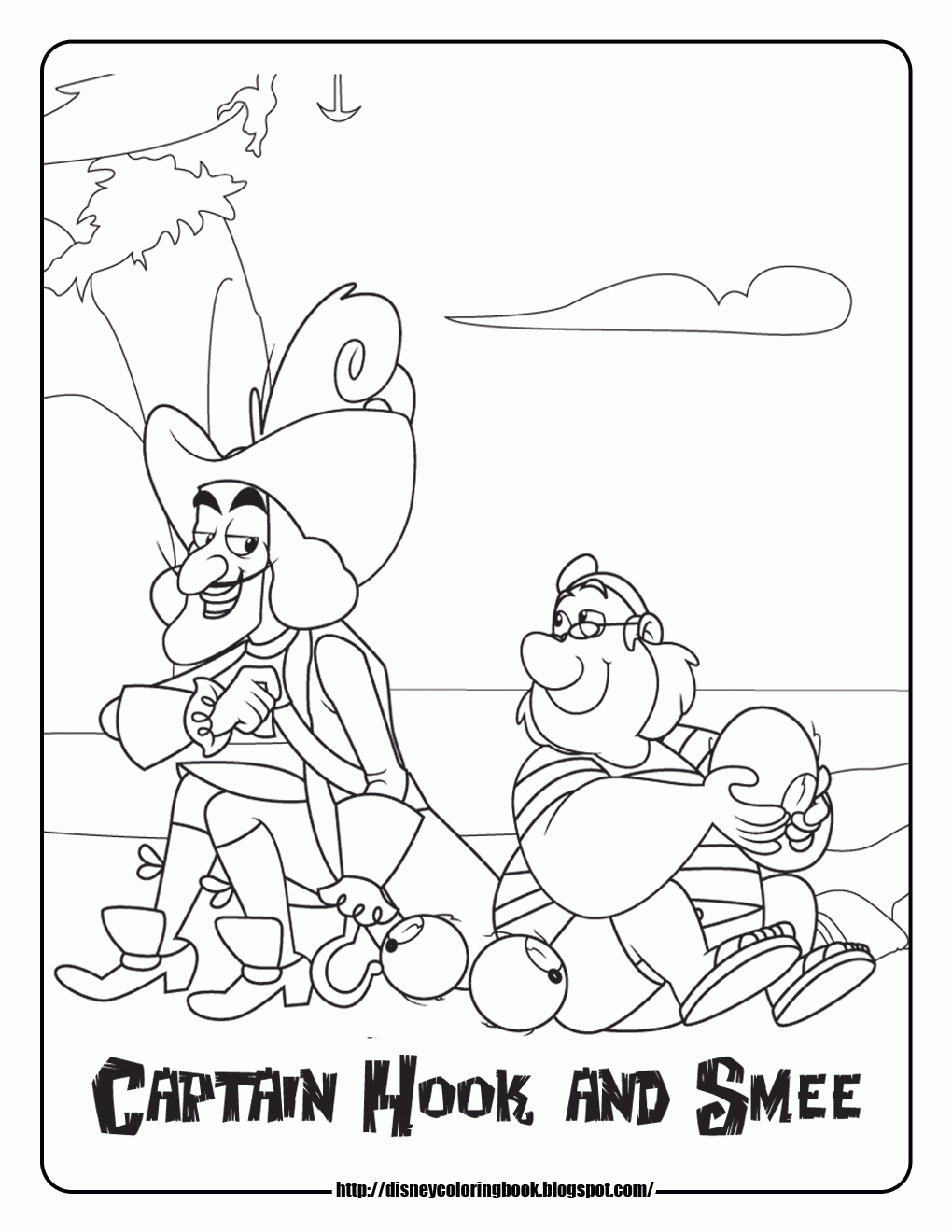 Captain Hook Coloring Pages Birthday - Coloring Pages For All Ages