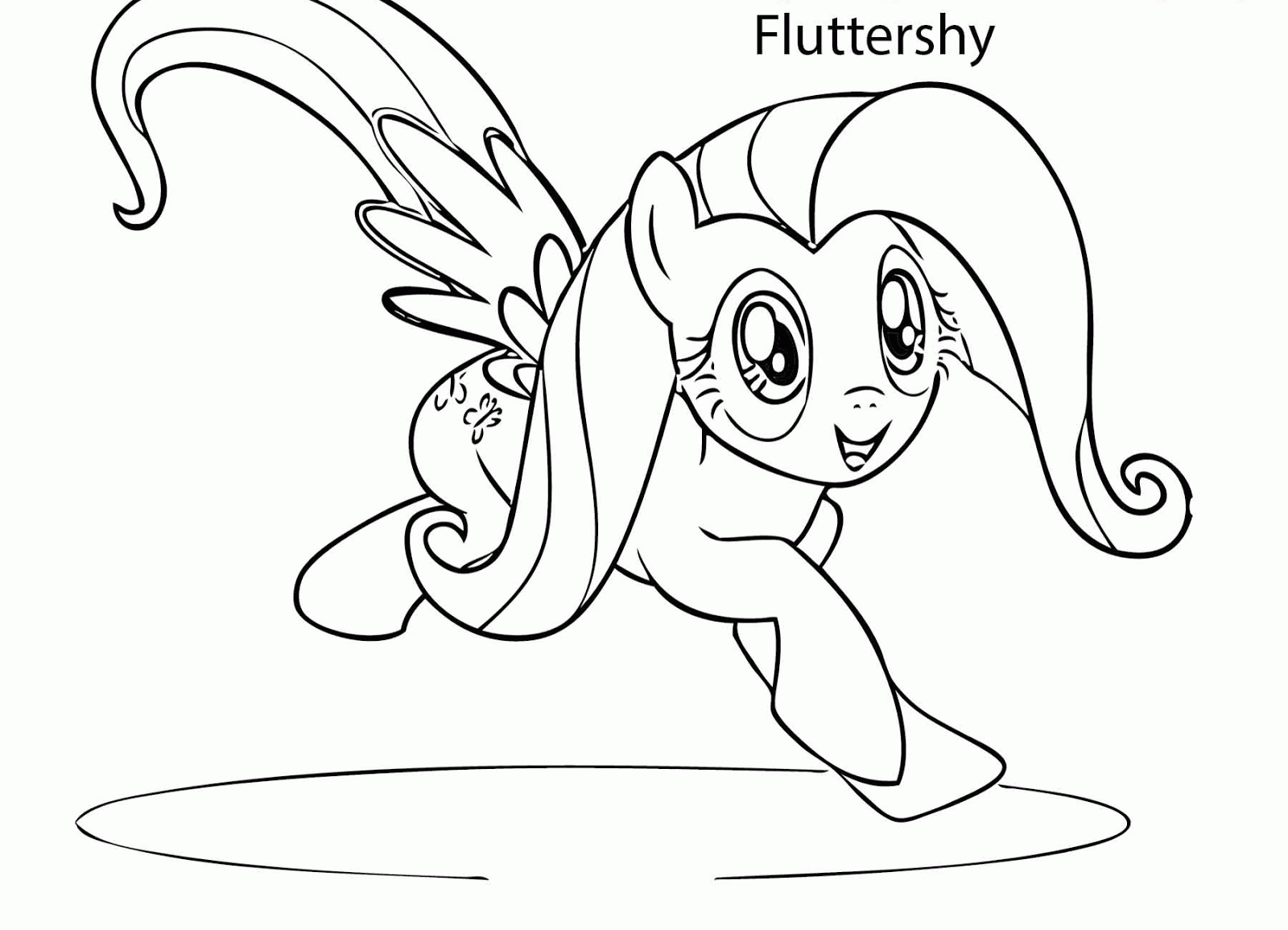 Fluttershy Little Pony Coloring Pages Coloring Pages For Kids #bjt ...