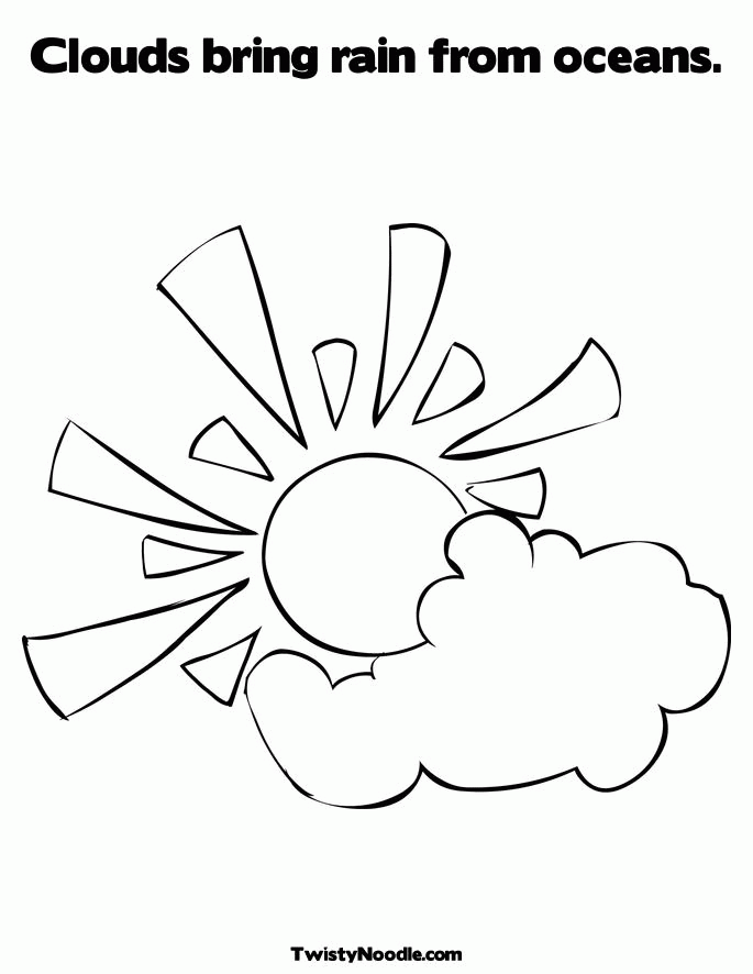Sun And Cloud Coloring Pages - Coloring Page