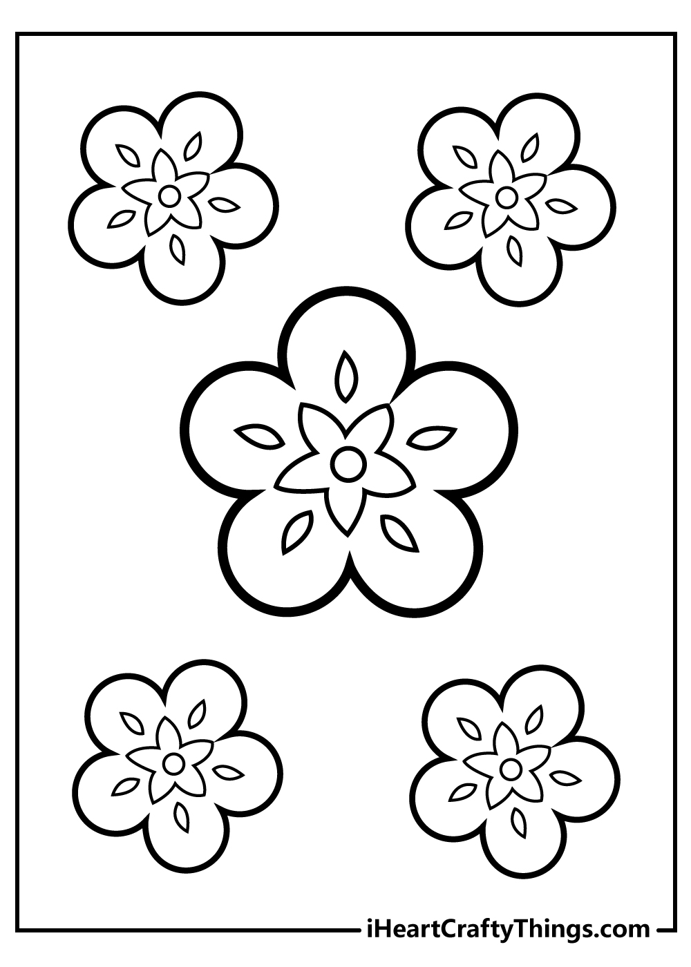 Simple Flower Coloring Pages (Updated 2023)