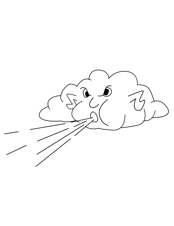 Cartoon Cloud Coloring Pages - Coloring Pages For All Ages