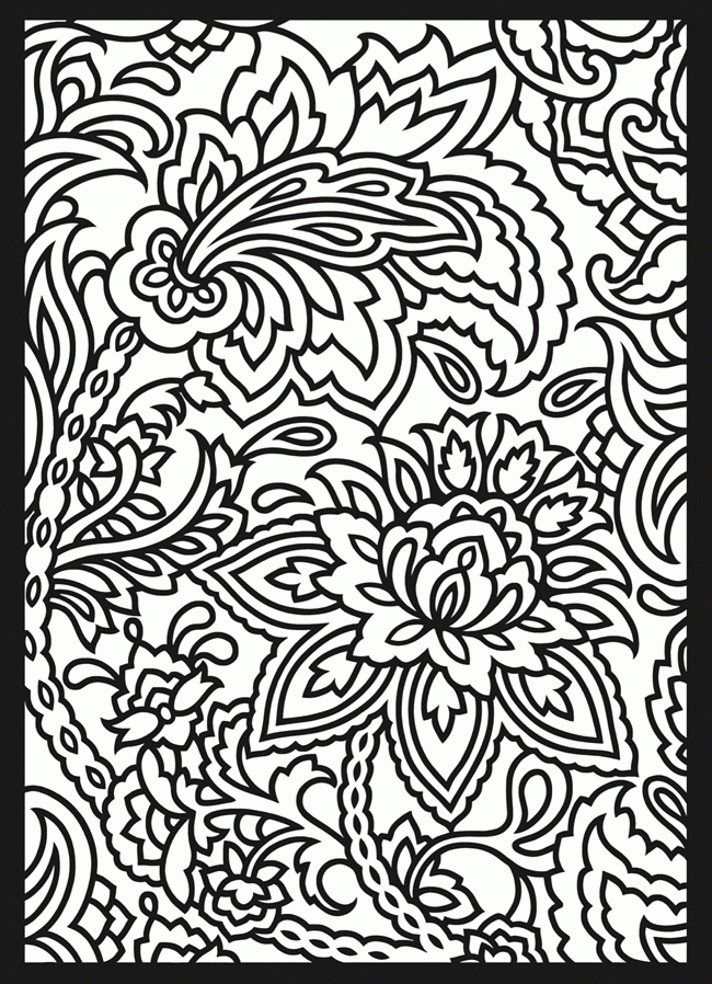 Paisley Design Coloring Pages - Coloring Home