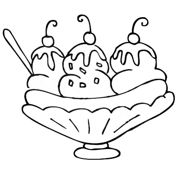 Download Banana Split Coloring Page - Coloring Home