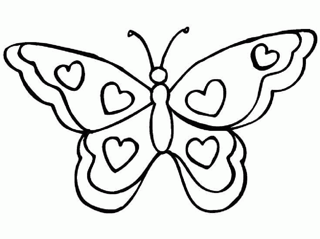 Butterfly Outline Coloring Page   Coloring Home