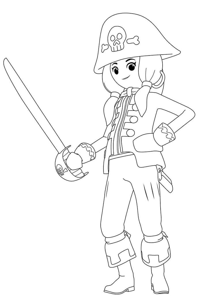 Playmobil Pirate Coloring Page - Free Printable Coloring Pages for Kids
