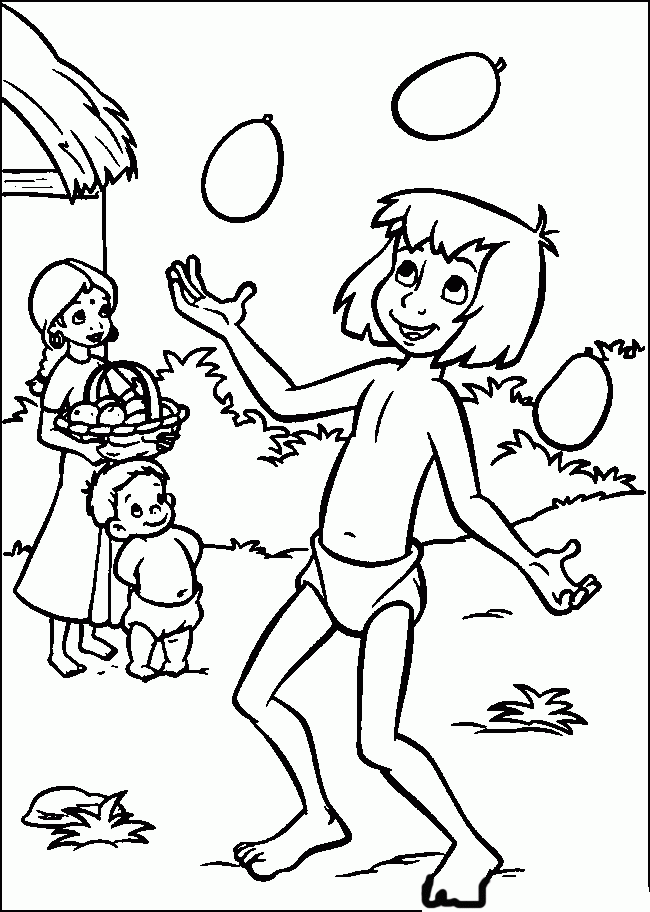 Jungle Book Mowgli Play Circus Coloring Pages For Kids #dNF ...
