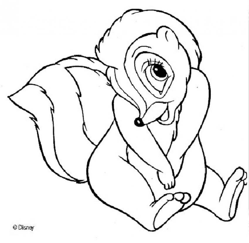 Bambi Flower Coloring Pages - Coloring Pages For All Ages