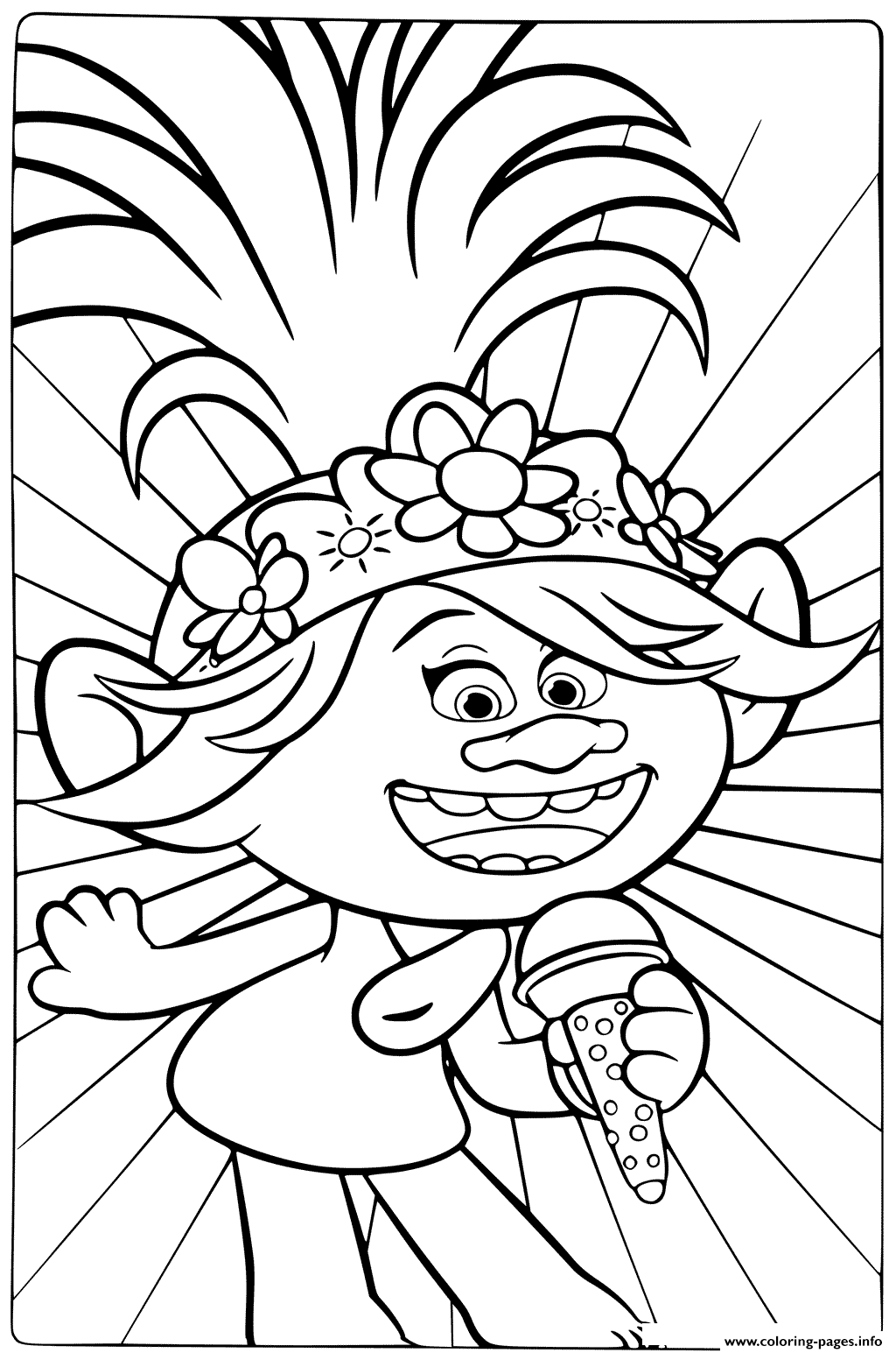 Princess Poppy Coloring Pages - Coloring Home