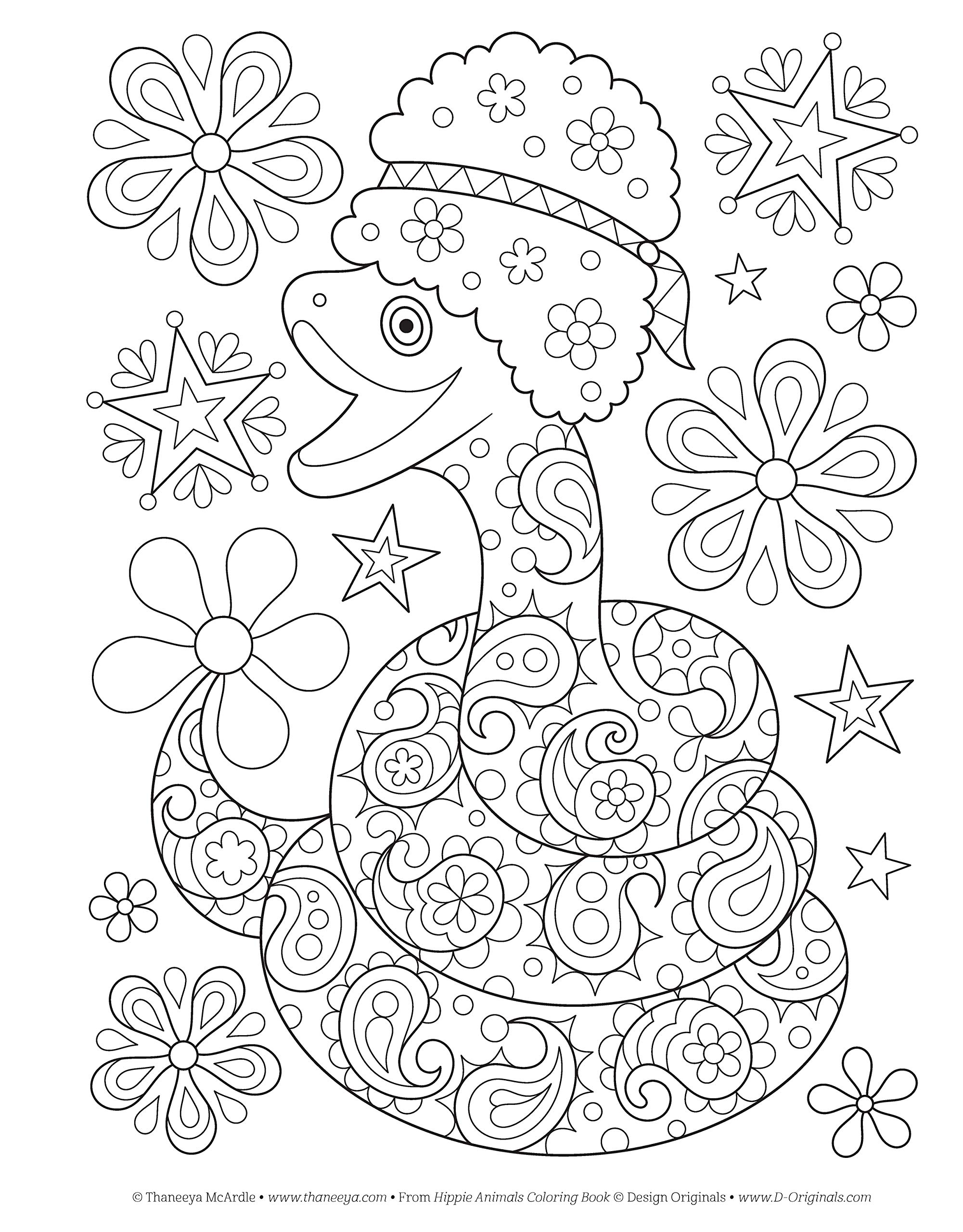 Amazon.com: Hippie Animals Coloring Book (Coloring is Fun) (Design  Originals) 32 Groovy, Totally Chill Animal Designs from Thaneeya McArdle,  on High-Quality, Extra-Thick Perforated Pages Resist Bleed-Through  (9781497202085): McArdle, Thaneeya: Books