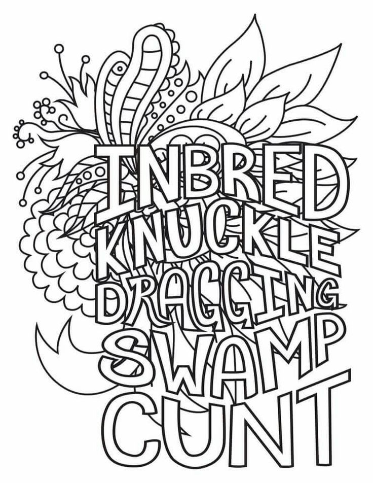 Swear Word Coloring Pages Printable Printable World Holiday 