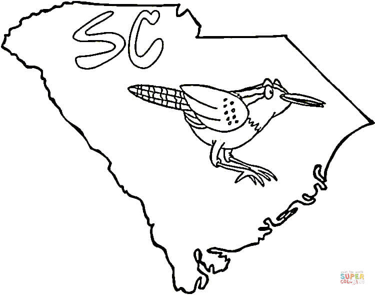 South Carolina Map coloring page | Free Printable Coloring Pages