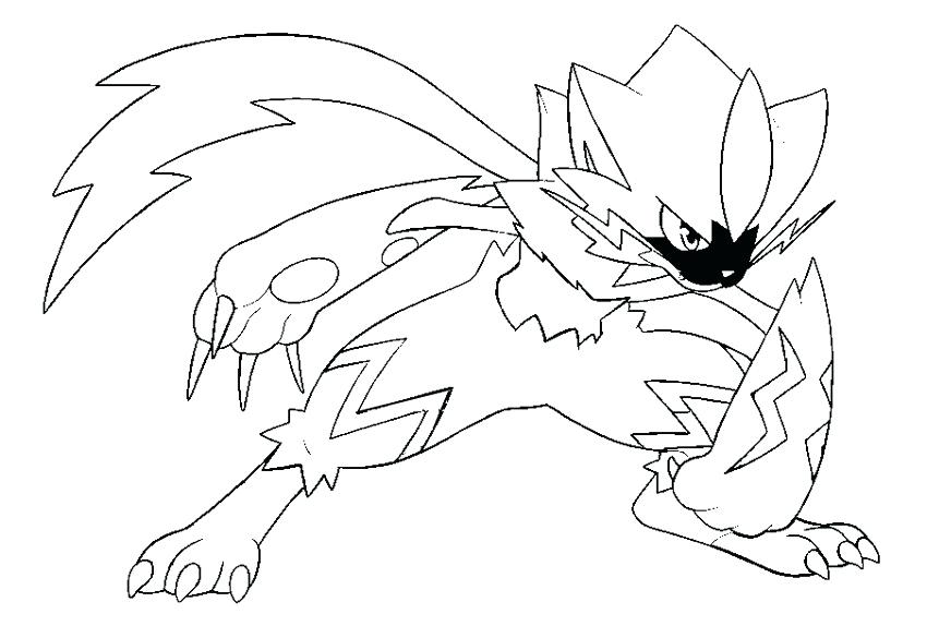 Lycanroc Coloring Pages Picture - Coloring Langkung
