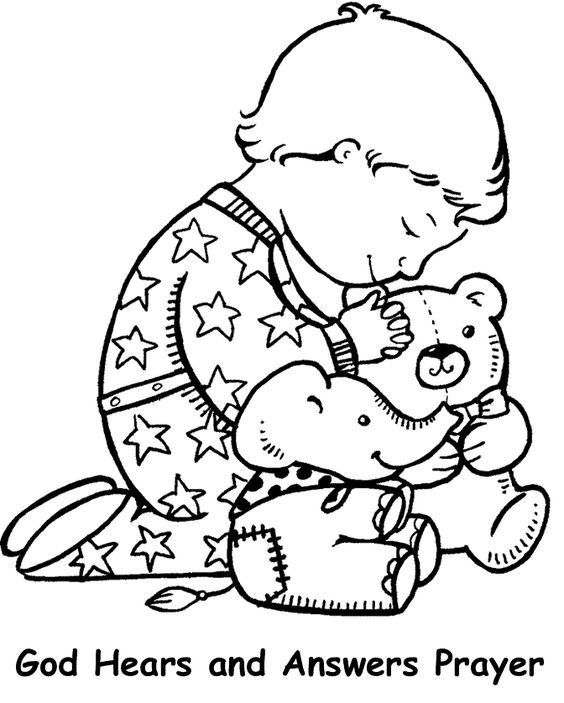 God Hears and Answers Prayer - Coloring Page | Sunday school coloring pages,  Christian coloring, Sunday school coloring sheets