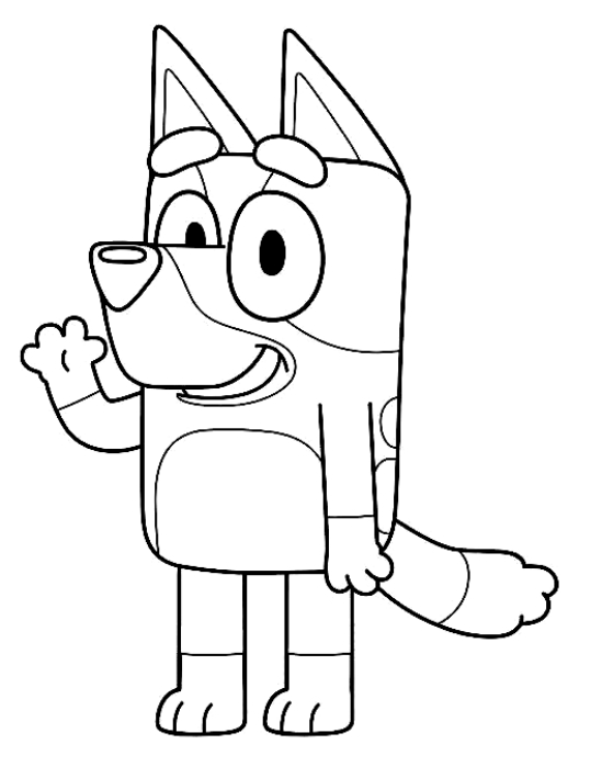 Drawing 3 from Bluey coloring page