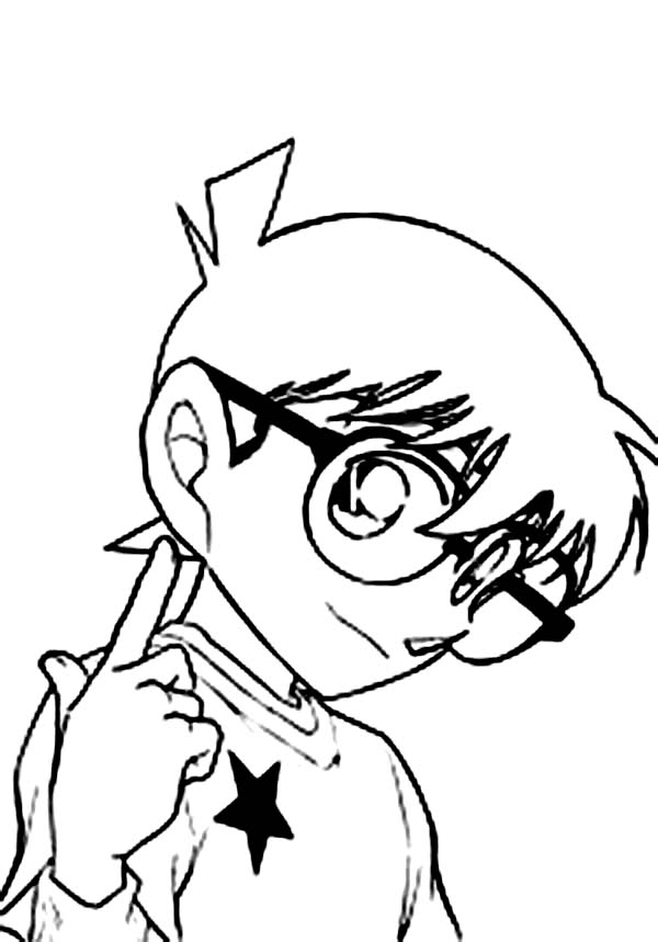 Detective Conan Is Happy To Help You Coloring Page : Coloring Sun