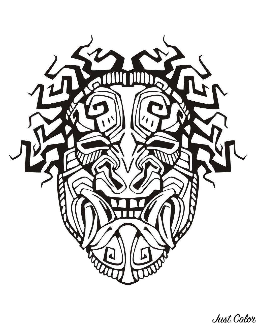 Mask inspiration inca mayan aztec 1 - Mayans & Incas Adult ...