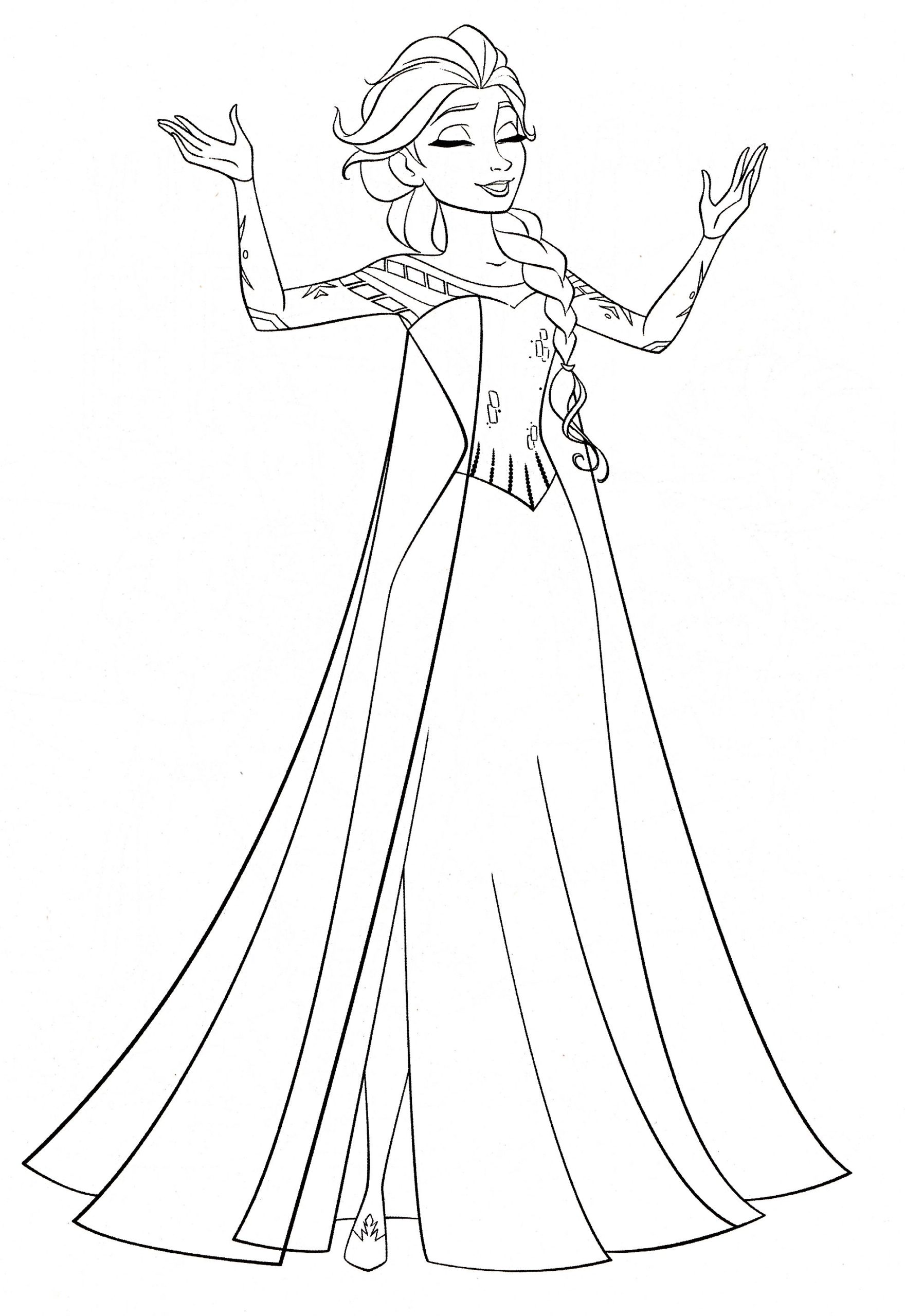 Coloring Pages : Elsa From Frozen Coloring Walt Disney Characters ...