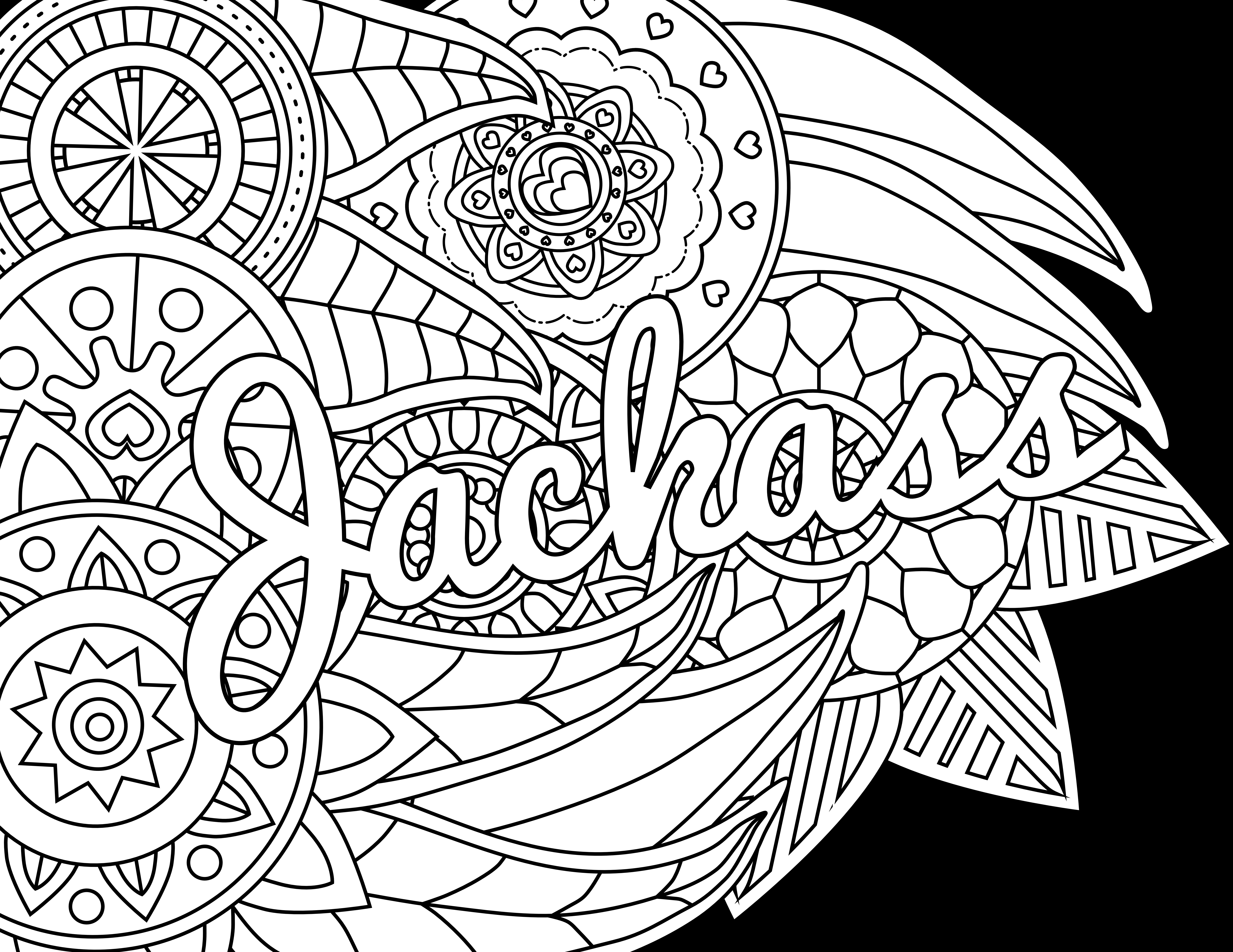 pages coloring Swear Word Coloring Pages Printable Graffiti Damn.