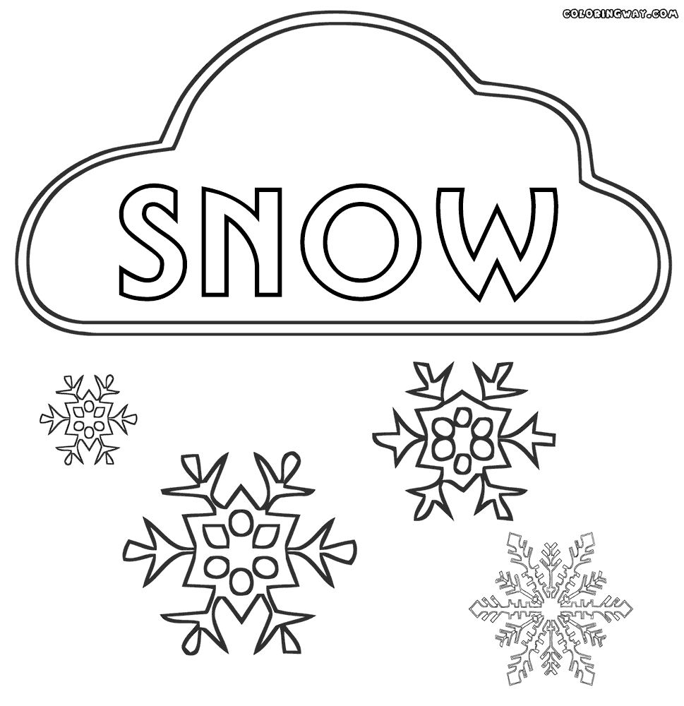 Snow coloring pages | Coloring pages to download and print