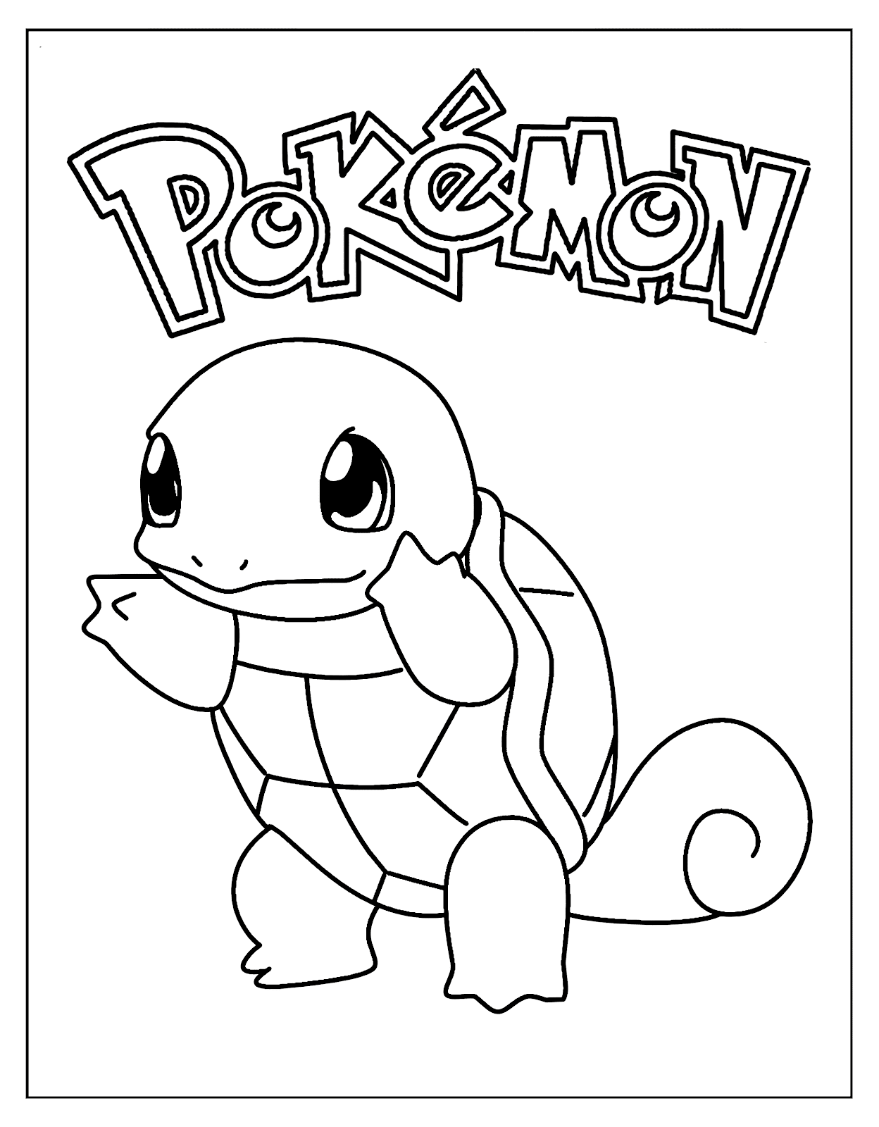 New Squirtle Coloring Pages Download - Free Pokemon Coloring Pages