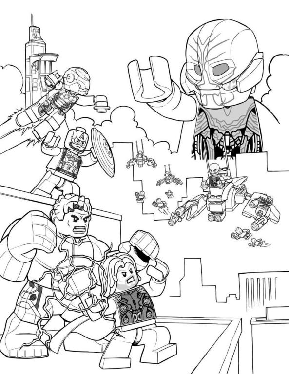 Lego Marvel Coloring Pages Coloring Home